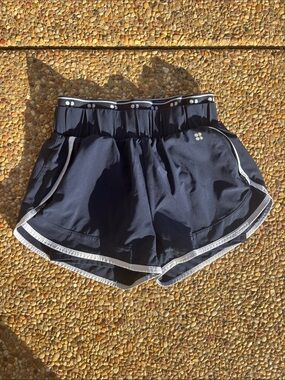 Sweaty Betty XXS Athletic Shorts Navy/White